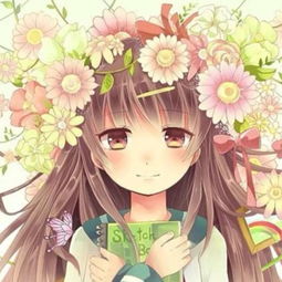 求类似于这种的动漫女戴花环的图片