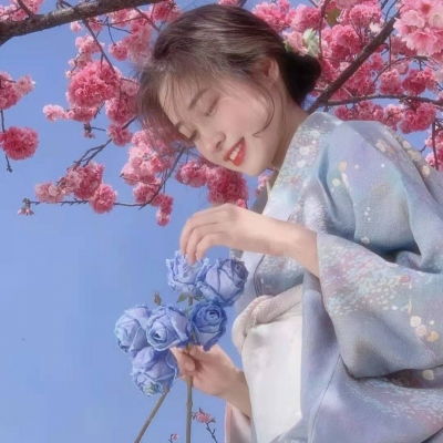 仙气樱花闺蜜头像真人图片,闺蜜头像仙气可爱