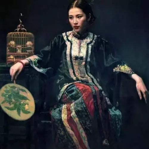 油画大师陈逸飞笔下的美女