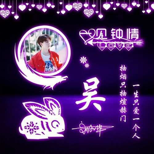 2021最好看的荧光姓氏头像,样式多样的发光字签名头像,精心设计