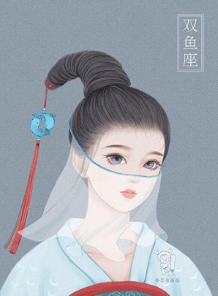 画师将12星座画成古风美少女,天秤座太可爱了,12生肖求安排