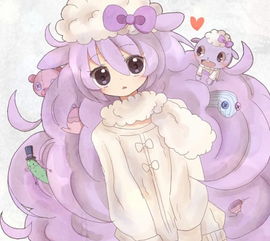 紫发紫瞳动漫冷少女