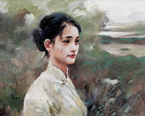 江南美女柔情似水,潘鸿海油画作品
