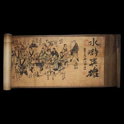 江南居士水浒英雄绢画价格及真品图片