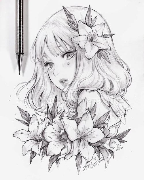 绘画素材ins超人气大佬线稿,教你画出细腻二次元动漫少女