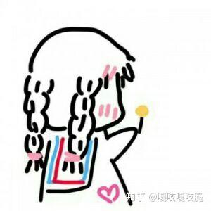 侧脸头像女简笔画情头