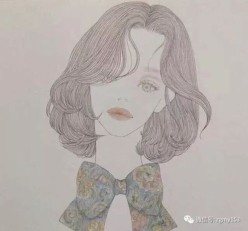 唯美手绘女生短发
