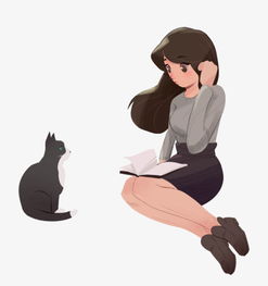 气质温婉美女小清新插画图片素材psb格式下载动漫人物大全