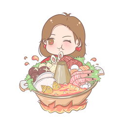 q版人物创作一颗少女心哦cherryblossom