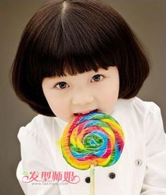 瓜子脸女儿童适合的短发型女童头型瓜子脸