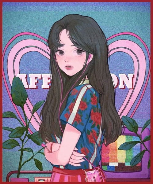 插画丨绘画丨糖果色甜系女生插画,少女感十足