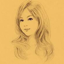素描美女半身铅笔微信头像图片大全