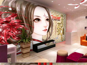 手绘美女韩式半永久定妆纹绣美容店软包背景墙图片素材效果图下载形象墙图大全工装背景墙编号16666444