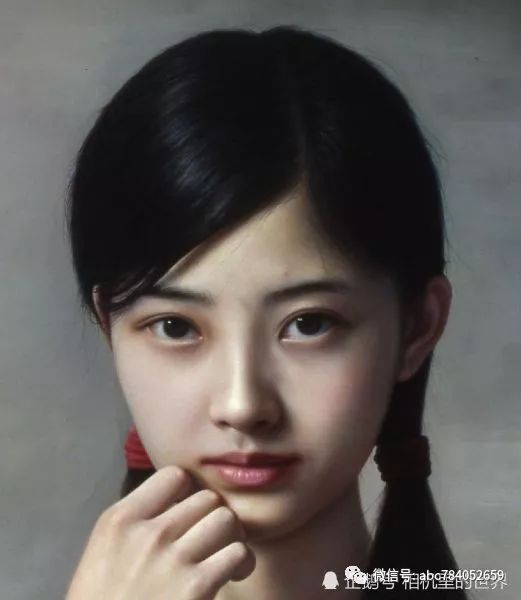 油画头像女生吴成伟