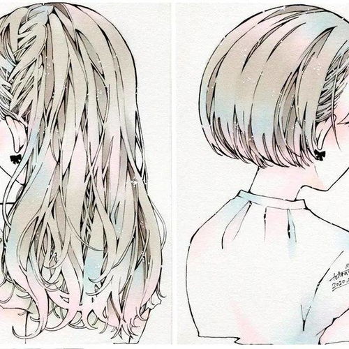 水彩插画自带飘逸的小清新动漫少女