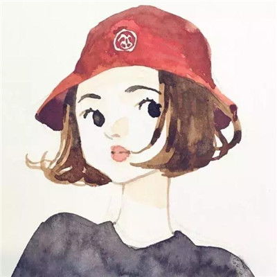 手绘头像女生唯美简约可爱又漂亮的长发短发女生