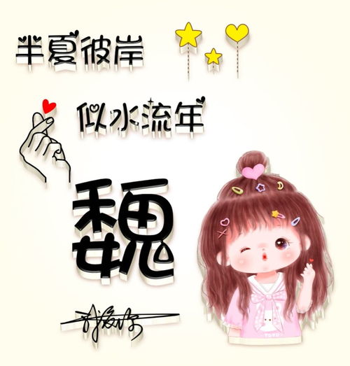 百家姓卡通男女姓氏头像分享