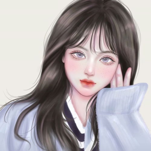 ins手绘女生头像