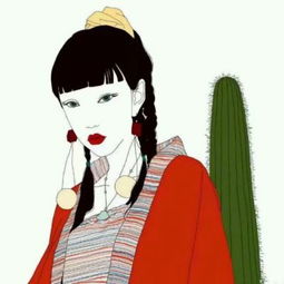 彩色素描女生头像唯美头像