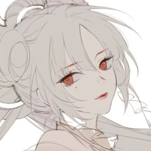 手绘风插画女头小众动漫女生头像