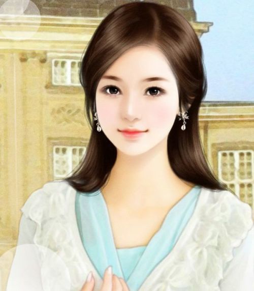 手绘现代美女图片