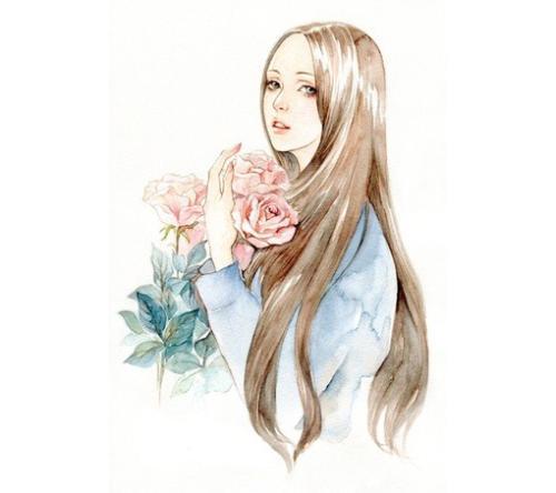 手绘头像女生定制姥姥