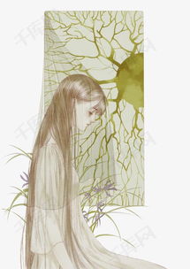 小清新少女手绘插画素材图片免费下载高清卡通手绘png千库网图片编号3739430