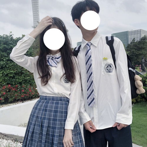 桥豆麻袋零度19新款jk制服学院风女学生刺绣白衬衫男女情侣衬衣