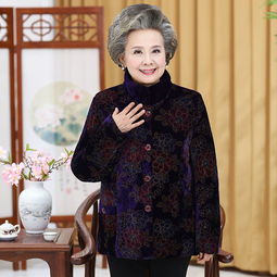 中老年人棉衣老太太棉袄冬女奶奶加厚外套老人衣服妈妈装羽绒棉服,一品好特惠