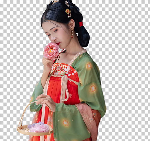 淡雅古风汉服女性少女人物png摄影图摄影