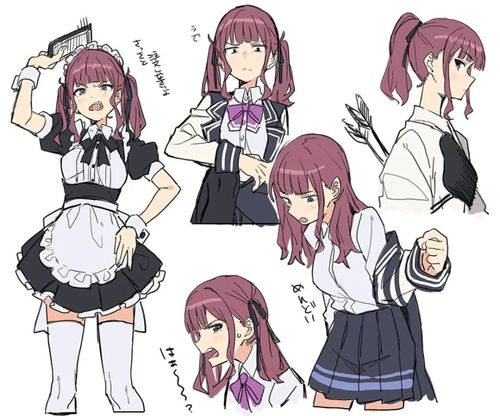 角色设计表情废速来超多二次元动漫少女表情动作参考