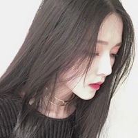 女生头像黑白侧脸长发女生黑长直侧脸头像图片