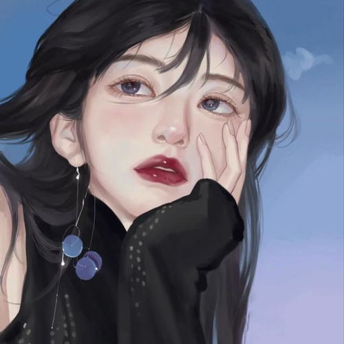 手绘气质高冷御姐风女头