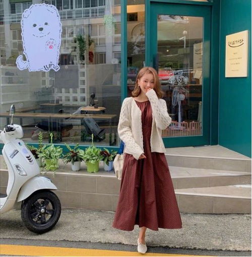跟着韩国博主学秋季淑女穿搭,学会就是整条街最有气质的女孩