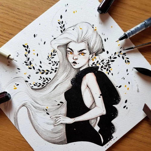 暗黑风女生插画有喜欢这个味道的吗