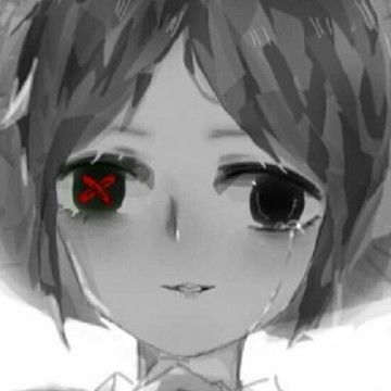 黑白动漫女生丧系头像