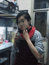 搞笑gif这种美女舍友还有救吗