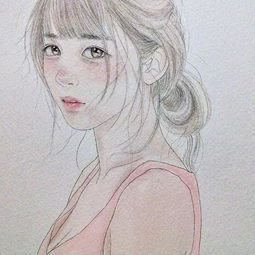 分享一组少女水彩画,清新唯美可爱动人宛如出水芙蓉