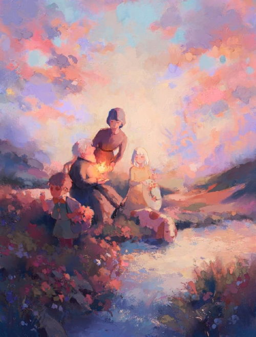 插画分享梦幻唯美画风,笔下少女自带仙气