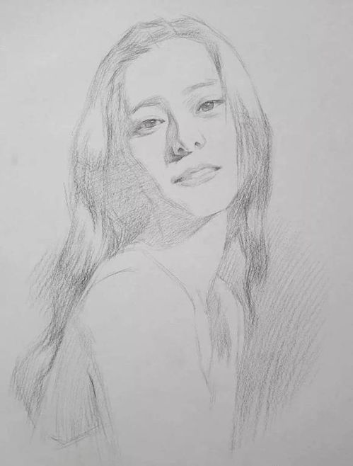 校尉美术教你画素描最全解析素描头像女青年画法