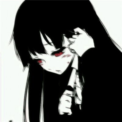 黑暗系动漫头像黑暗系列少女丧图片