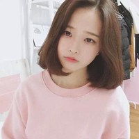 韩国短发可爱女生头像微信头像图片大全
