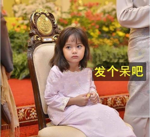 9岁拉贾公主穿紫裙气质高贵,无奈看见镜头瞪眼,不如夏洛特自然