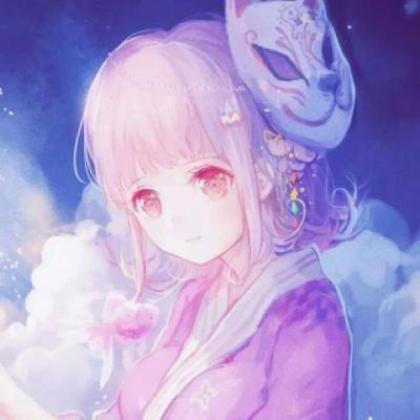 2020唯美动漫情侣头像简约一男一女,爱上这种粘人的心动