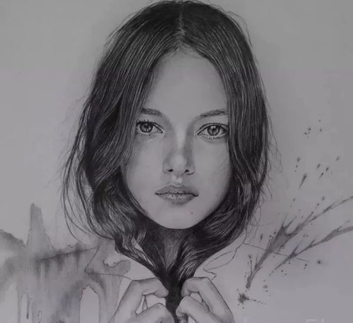 美女素描,美的发光