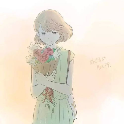超治愈的手绘女孩插画,色彩柔和细腻
