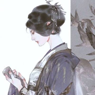 超仙气女生动漫头像拿扇子红衣古装高清仙气美女图片