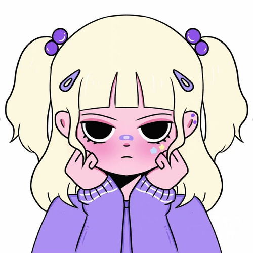甜酷手绘女孩头像