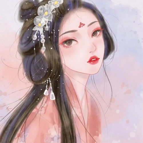 手绘古风女生头像披星戴月路过山水万城,祝自己与温柔重逢