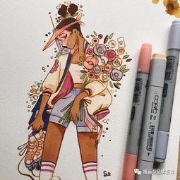 ib插画丨每天画张欧美范儿的大妞,有颗炸裂的少女心是什么体验
